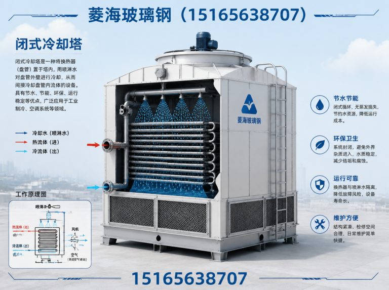 山东闭式冷却塔展示图